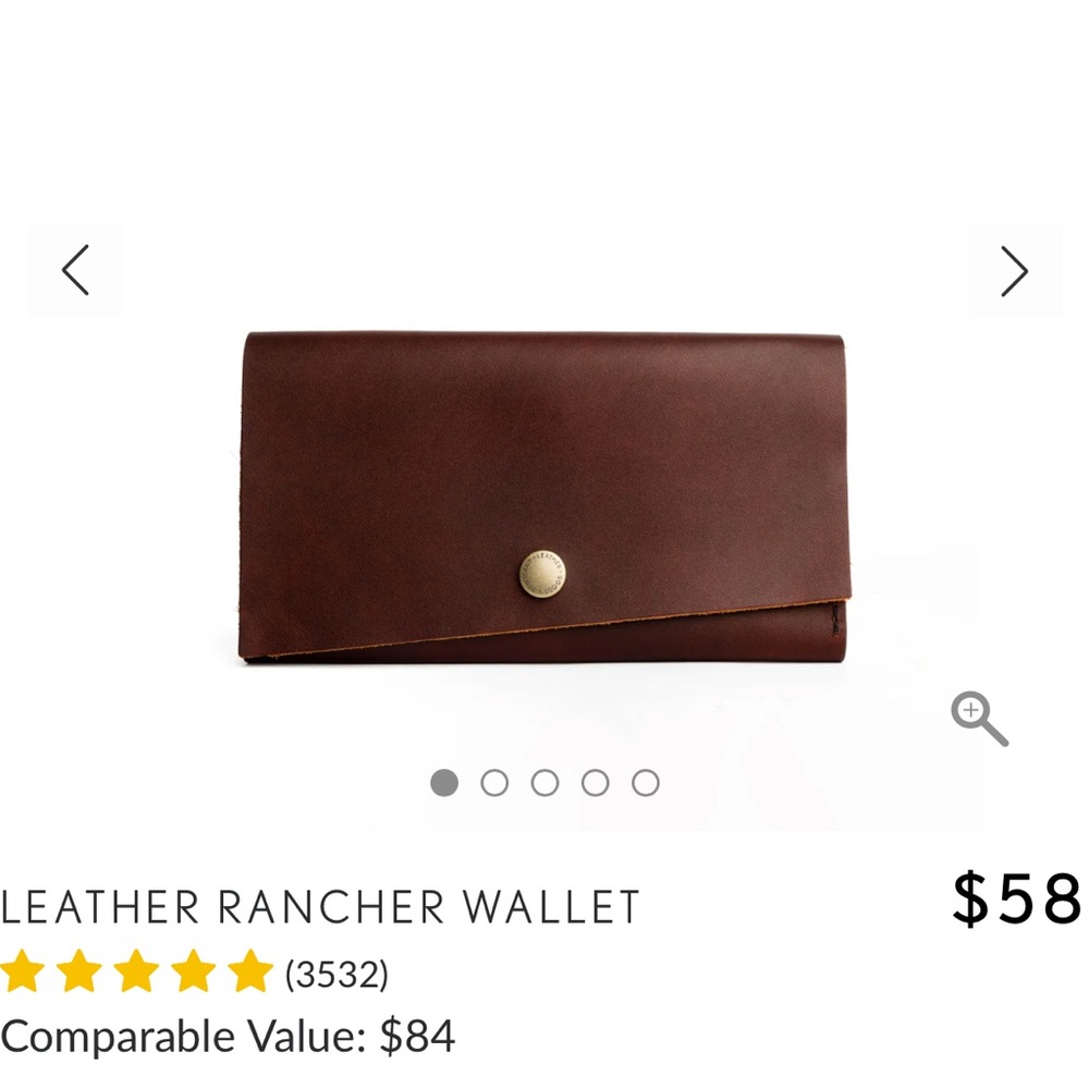 Portland Leather Brown Leather Rancher Wallet